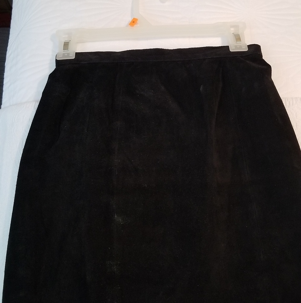 Black suede pencil skirt  Junior size 3